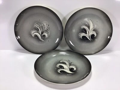 S5 Antique Mid Century Signed Hand Painted and Mosaic Craft Art Porcelain Plate - Image 1 of 4