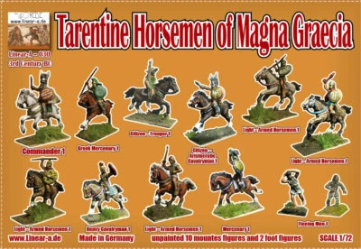 LINEAR-A 1/72 - ANCIENTS ROMAN WARS - 030 Tarentine Horsemen of Magna Graecia