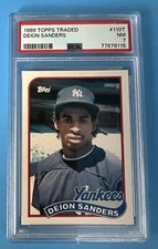 1989 Topps Traded - #110T Deion Sanders (RC) PSA 7 FOOTBALL