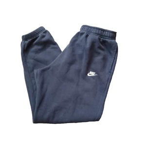 Nike Sweatpants Mens XXL Blue Fleece Embroidered Swoosh Spellout Logo Pockets - Picture 1 of 18