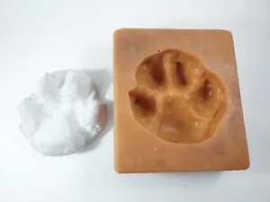 Custom Made Rubber Mold WOLF FOOTPRINT Paw Print ALASKA #1 - Picture 1 of 10