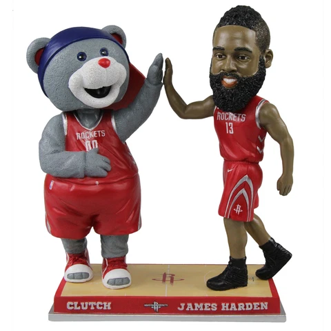 Houston Rockets Clutch James Harden Mascot Player High Five Bobblehead NBA Cover