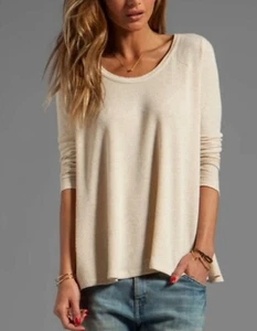 Free People Langarmshirt Haferflocken Beige Waffel Thermo ROCKABILLY TRAPEZ M - Bild 1 von 3