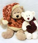 TWO 2 Ganz BEARS ~Valentine HEARTILY  & Christmas HERALD Both New with Tags