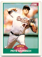 1989 Score Rookie & Traded Pete Harnisch Rookie Baltimore Orioles #110T