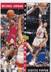 Michael Jordan Scottie Pippen 1993-94 cubierta superior amenazas de puntuación #62 - Imagen 1 de 1