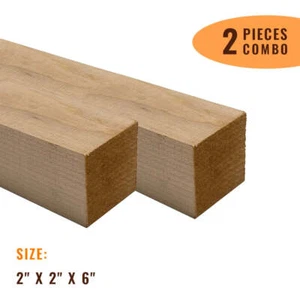 2 Pack,Flame Hard Maple Turning Wood Blank Spindle Carving Lumber Block 2"x2"x6" - Picture 1 of 5