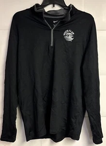 Maglione Artiglio Bianco Uomo XL Nero Nike 1/4 Zip Manica Lunga Logo Camicia - Foto 1 di 4