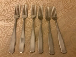 Art Krupp Milano Italien Gio Ponti ? Edelstahl Tafelgabeln 6 Stück - Bild 1 von 5