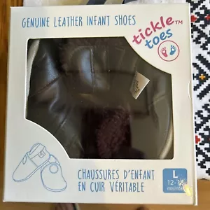 Genuine Leather Baby Infant Shoes Tickle Toes L 12-18 Months NEW NIB - Picture 1 of 2