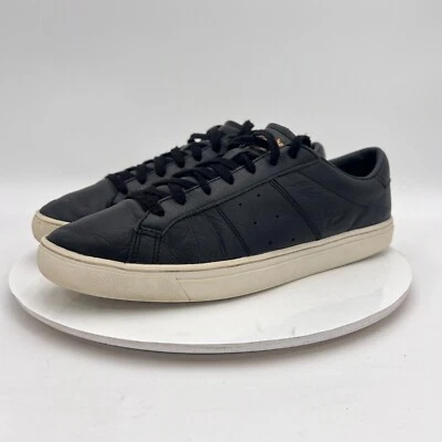 Onitsuka Tiger Lawnship 2.0 Men Size 10.5 D715L Black Leather Low Top Shoes - Image 1 of 4