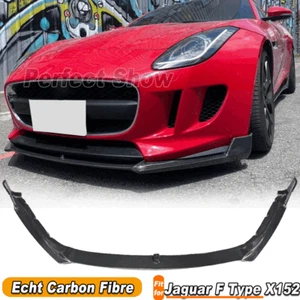 Fit for Jaguar F Type X152 2015-2018 REAL Carbon Fiber Front Bumper Lip Spoiler  - Bild 1 von 12