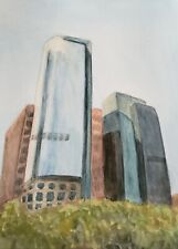 Downtown LA. painting by me. Watercolor. 14x11 in