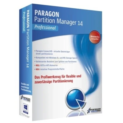 Partition Manager 14 Professional MiniBox+CD Windows XP/Vista/7/8/8.1 (NEU/OVP) - Bild 1 von 4