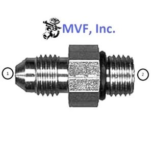 1/2" (3/4") Male JIC 37° Flare X 1/2" (3/4") Male SAE/ORB Straight 6400-08-08 - Picture 1 of 3