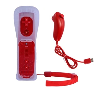 For Wii/Wii U Console Wireless Motion Plus Wii Remote Nunchuck Controller Set US - Picture 1 of 15