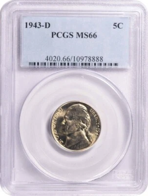 1943-D Jefferson Nickel MS66 PCGS - Image 1 of 2