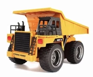 Rc Metal Dump Truck Six Channel Huina Construction 1/18 - Picture 1 of 6