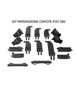 Kit completo riparazione capote fiat 500 Cabrio 16 guide tettuccio tettino 500c - Imagen 1 de 7