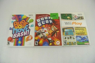Bust-a-Move Bash Boom Blox Wii Play Lot of 3 Nintendo Wii EX - Image 1 of 4