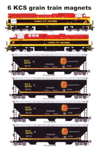 Kansas City Southern Grain Train set de 6 imanes Andy Fletcher - Imagen 1 de 1