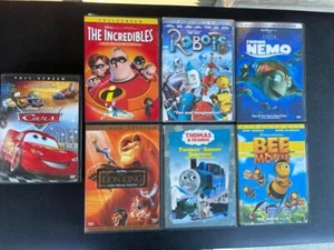 7 DISNEY & DREAMWORKS DVD MOVIES BEE MOVIE,FINDING NEMO,ROBOTS,CARS,LION KING - Picture 1 of 1
