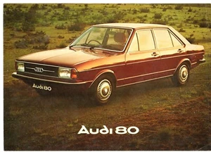 Audi 80 Saloon 1976-77 UK Market Launch Foldout Sales Brochure L LS GLS GTE - Picture 1 of 1