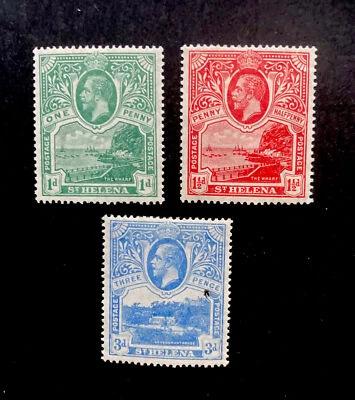 St Helena 1922 Set of Three SG 89-91 (Mint) - Image 1 of 2