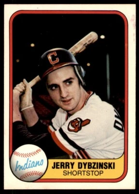 1981 Fleer - #399 Jerry Dybzinski (RC) Cleveland Indians Rookie Baseball Card - Image 1 of 2