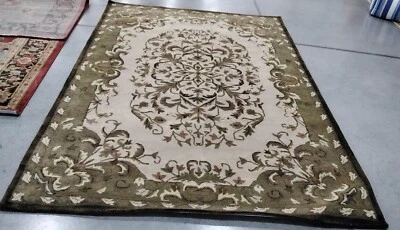 Alfombra BEIGE/VERDE 6' X 9' agujero, precio reducido 1172755013 HG640A-6 Foto 1 de 4