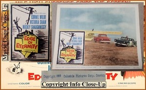 1959 Edge Of Eternity Color 11x14 Lobby Card Num 3 Cornel Wilde Victoria Shaw