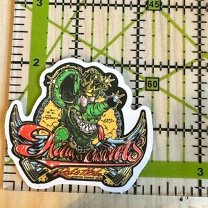 Rat Fink - Rat's Hole King of Customs Big Daddy Vinyl Decal Sticker Bomb Racing - Picture 1 of 5
