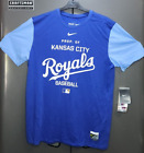 Mens Large Nike Dri-Fit Kansas City Royals Baseball T-Shirt Blue FREE SHIPPING!!
