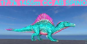 TOP STATS 1455m Cotton Candy Aberrant Spino Ark Survival Ascended ASA PVE CC - Picture 1 of 11