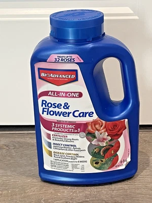 Гранулы для ухода за розами и цветами BioAdvanced растительная пища 4 фунта насекомые и болезни помогают CP - Изображение 1 из 4
