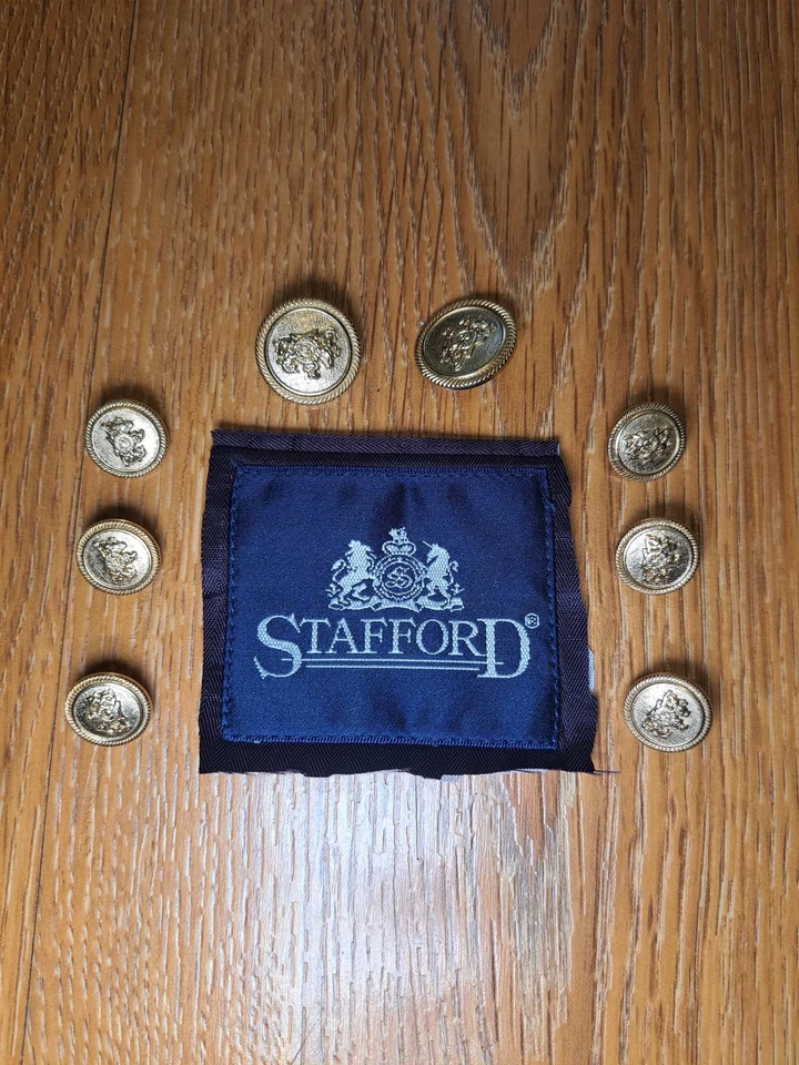 Blazer Stafford Botones Diseño Cresta Dorada 8 Piezas Foto 1 de 1