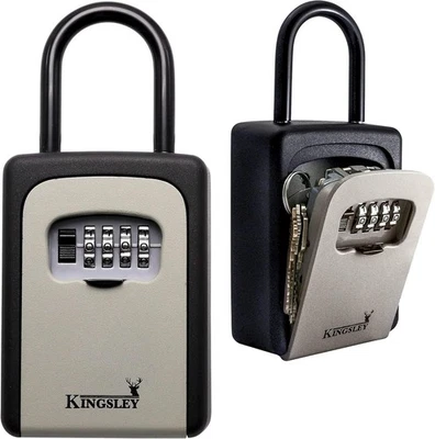 2 PACK Realtor Real Estate 4 Digit Lockboxes Key Safe Kingsley Lock Box QCH812 - Image 1 of 4