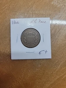 1866 2 cent piece - Picture 1 of 4