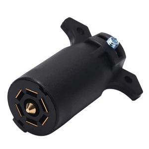 7 Way Round RV Style remolque luz conector adaptador camper barco cocheVhTA - Imagen 1 de 9