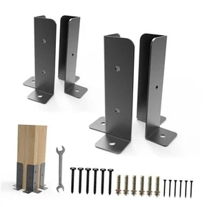 4 Pack Adjustable Post Base Bracket for Pergola, Mailbox Post and Deck - Picture 1 of 8