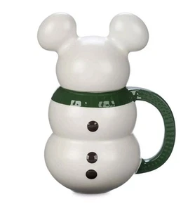 NUOVA tazza natalizia Topolino pupazzo di neve con coperchio parchi Disney 2024 vacanze 14 oz - Foto 1 di 6