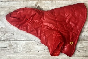 Build A Bear rote gefütterte Jacke mit Fellkragen Outfit für Hund Plüsch - Bild 1 von 10