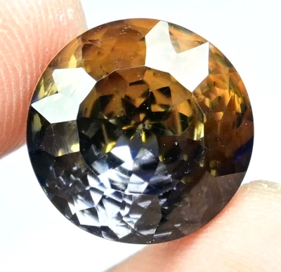 10.90 Ct Untreated Flawless Natural Bi-Color Ametrine Round Certified Gemstone - Image 1 of 4