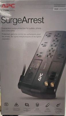 APC - P11VT3 - 11-Outlet Performance SurgeArrest Surge Protector - Black - Image 1 of 2