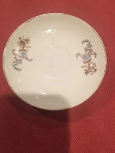 Antique Victoria Carlsbad Austria saucer Blue Flower W/ Ribbon Demitasse Saucer - Picture 1 of 6