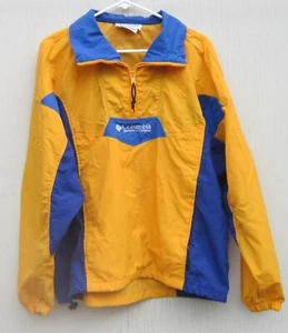 COLUMBIA Cycling WINDBREAKER Jacket MEN'S MEDIUM Nylon Polyamide ORANGE/BLUE - Picture 1 of 5