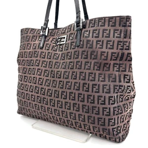 FENDI Zucchino Tote Bag Small Brown Auth #0397 - Picture 1 of 19