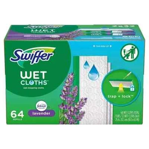 Swiffer Sweeper Wet Mopping Cloth Refills, Lavender Scent 64 Ct. - Picture 1 of 7