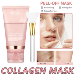 75g Collagen Night Wrapping Mask Overnight Wrapping Peel Off Firming Facial Mask - Picture 1 of 21