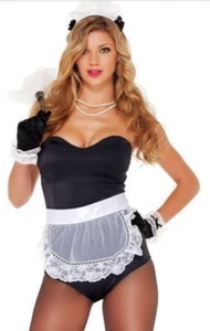 NEW! Wipe Me Down Sexy Adult Women's Forplay French Maid Costume 552727 L/XL - Picture 1 of 4